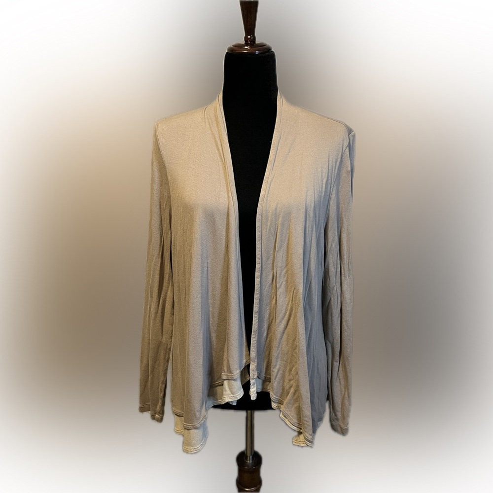 Chico’s Rayon Open Front Cardigan size L - Picture 1 of 13